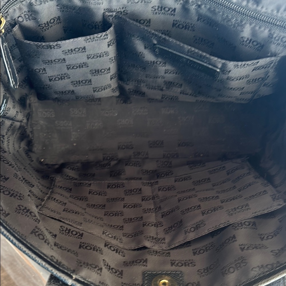 Michael Kors Black Tote with Gold Accents